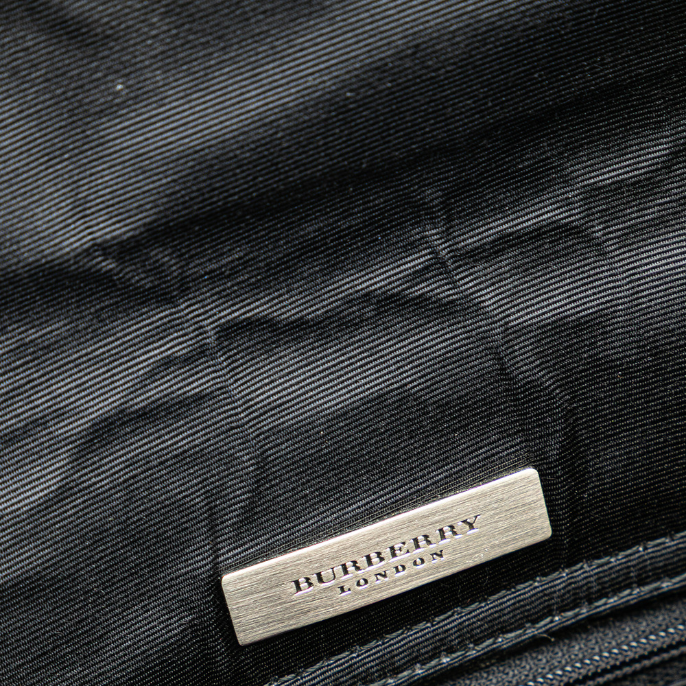 Pre-Loved Burberry Nova Check Trimmed Leather Handbag - Picture 6 of 12